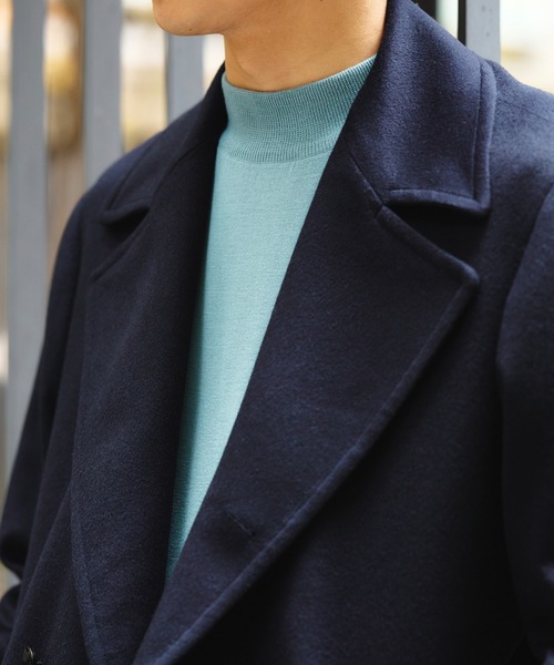 セール】ウールカシミヤ ロングピーコート（ピーコート）｜BRILLA per