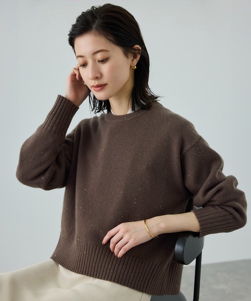 セール】スーパーファインメリノウールスパンコールニット（ニット