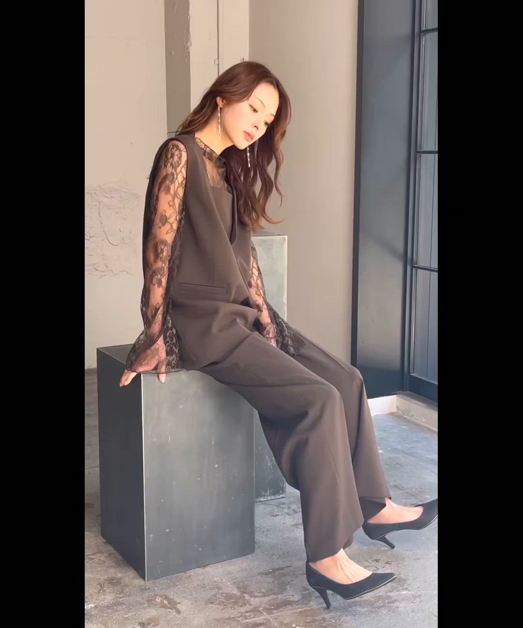 セール】[低身長/大きいサイズあり]パンツドレス セパレート