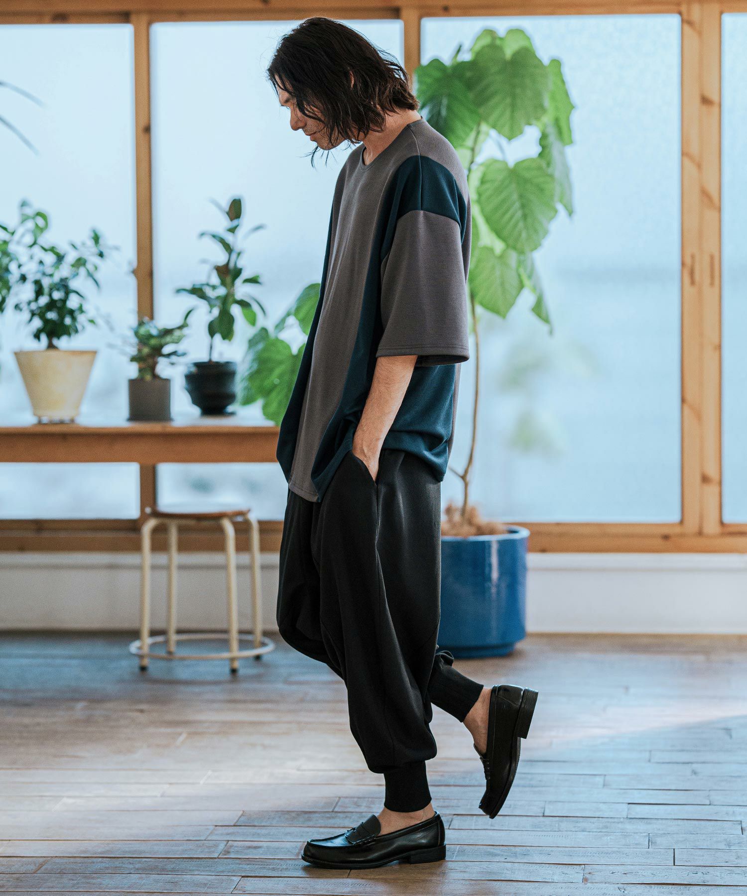 CAMBIO(カンビオ)】Slacks Fabric Sarrouel Pants サルエルパンツ