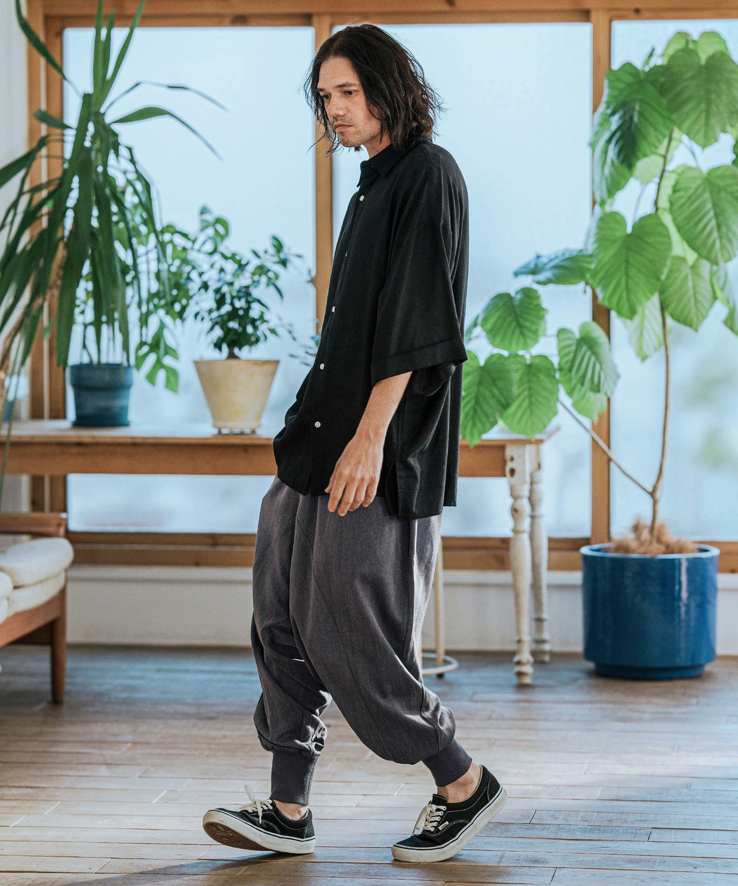 CAMBIO(カンビオ)】Slacks Fabric Sarrouel Pants サルエルパンツ