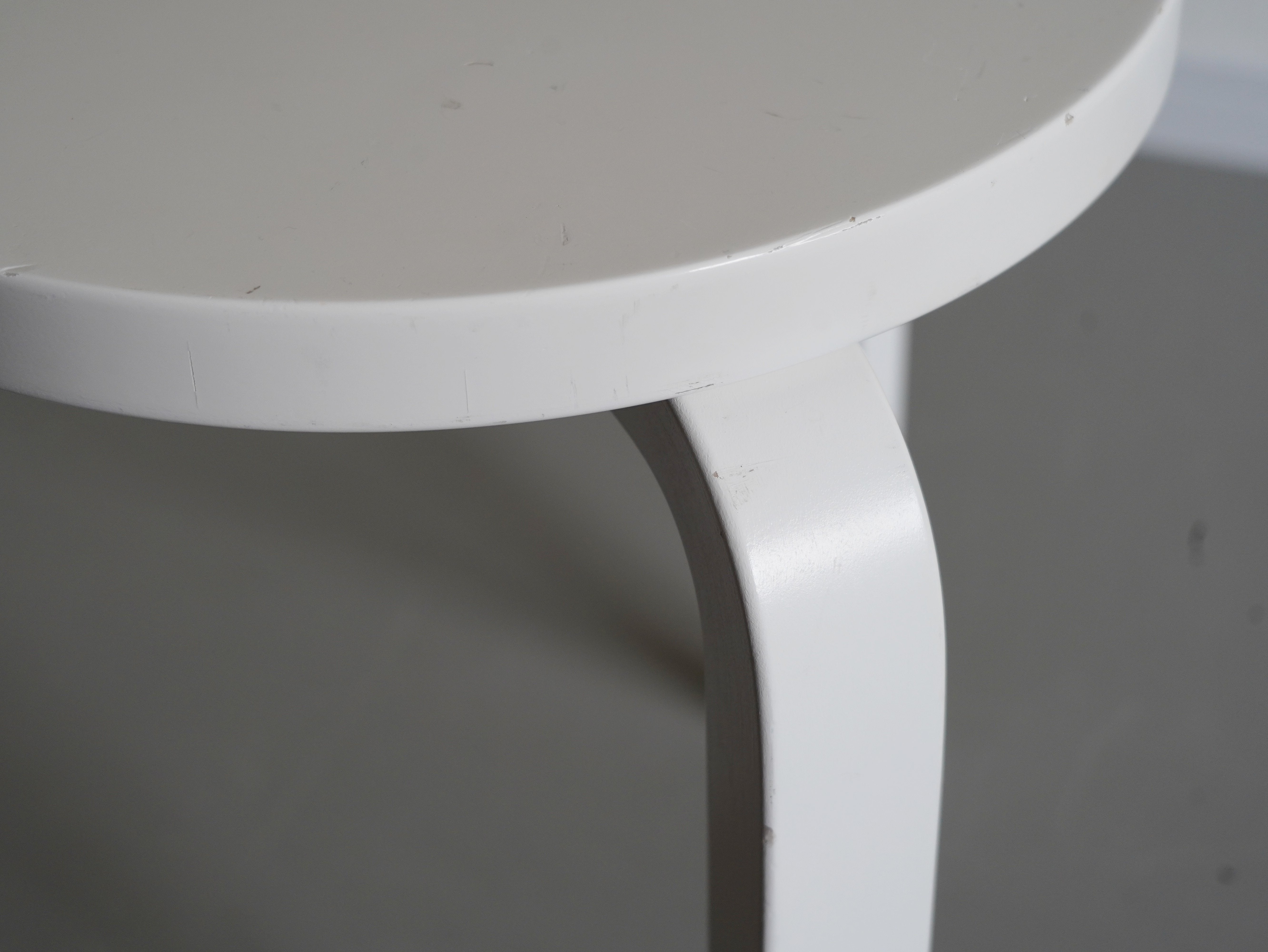 スツール60 ホワイト ラッカー アルヴァ・アアルト アルテック 中古