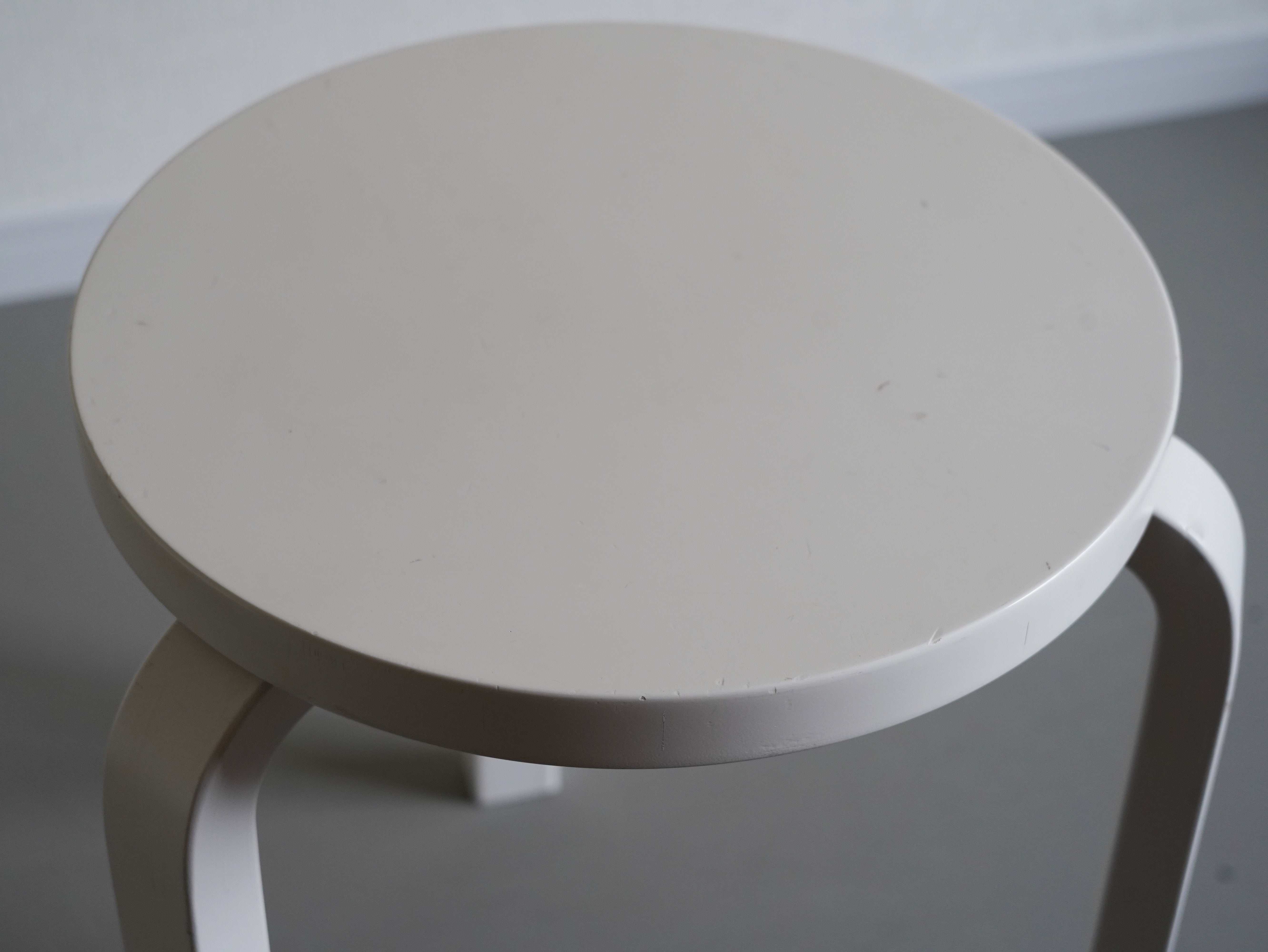 スツール60 ホワイト ラッカー アルヴァ・アアルト アルテック 中古