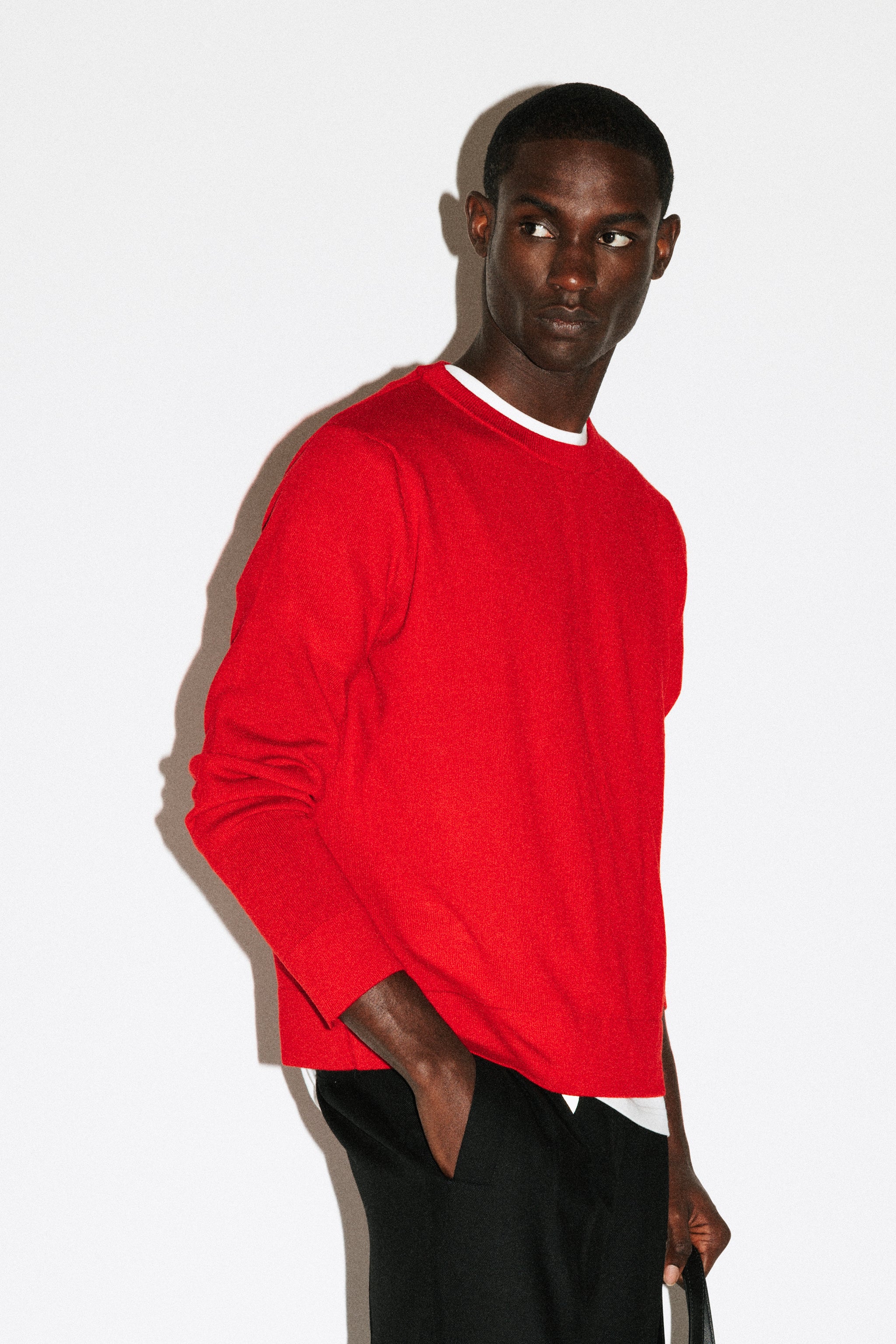 Hauser 90s Fit Crewneck Sweater | Red – California Arts