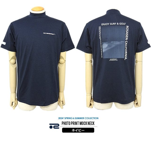 ROSASEN［ロサーセン］PHOTO PRINT MOCK NECK /クールコアバック