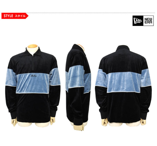 NEW ERA GOLF［ニューエラゴルフ］VELOUR LONG SLEEVE POLO SHIRT