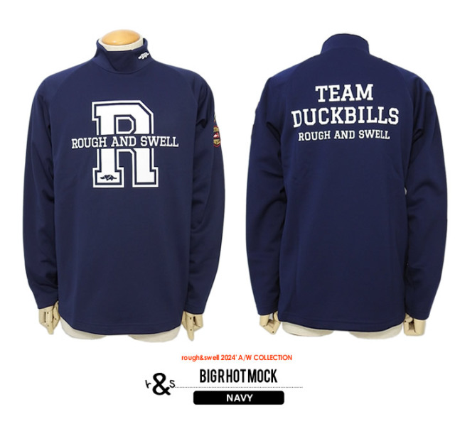 ROUGH AND SWELL グリーン モンクネックシャツ DUCKBILLS rough&swell