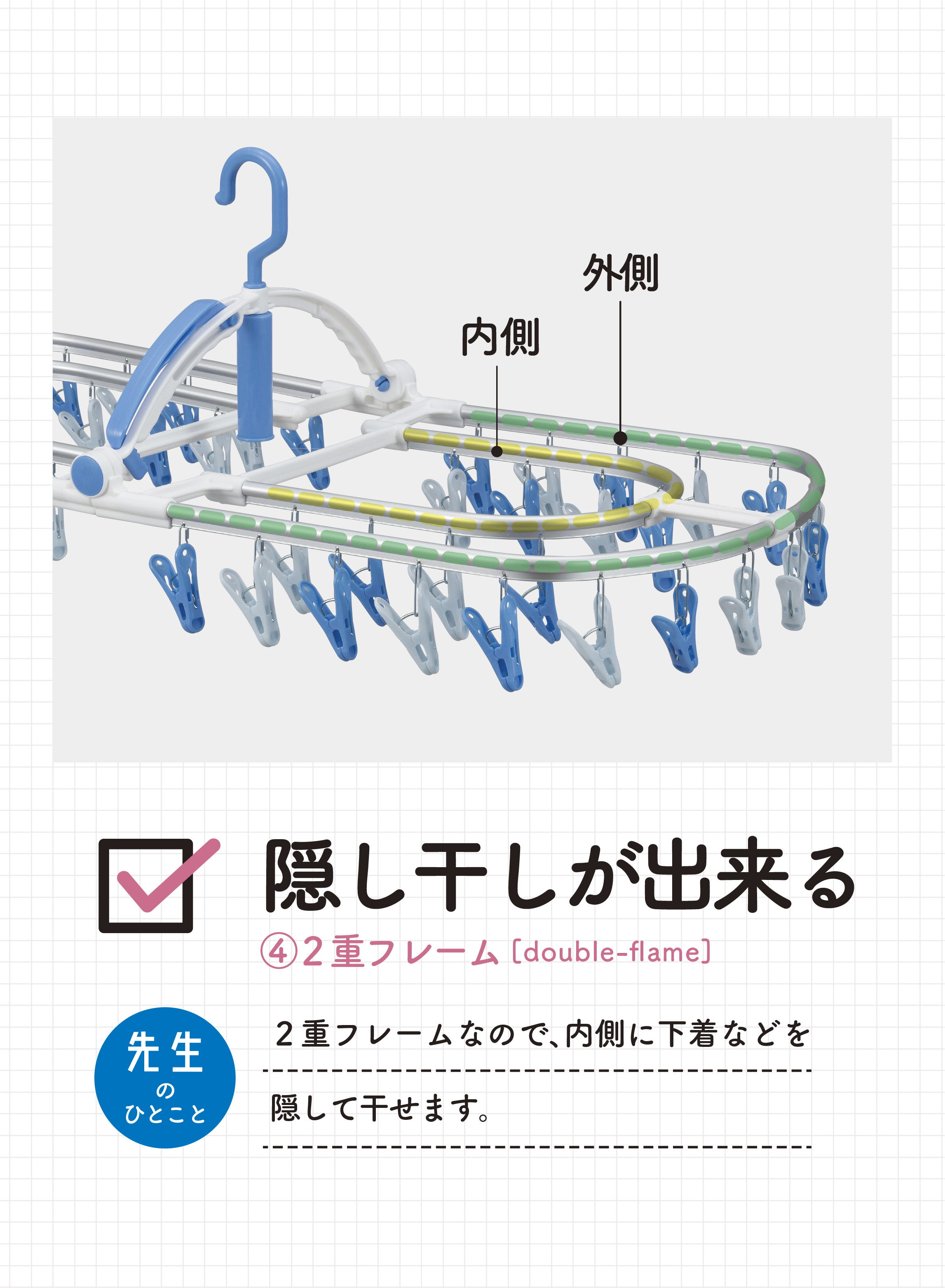 まとめ干しうちそとアルミハンガー48P – 株式会社シービージャパン CB