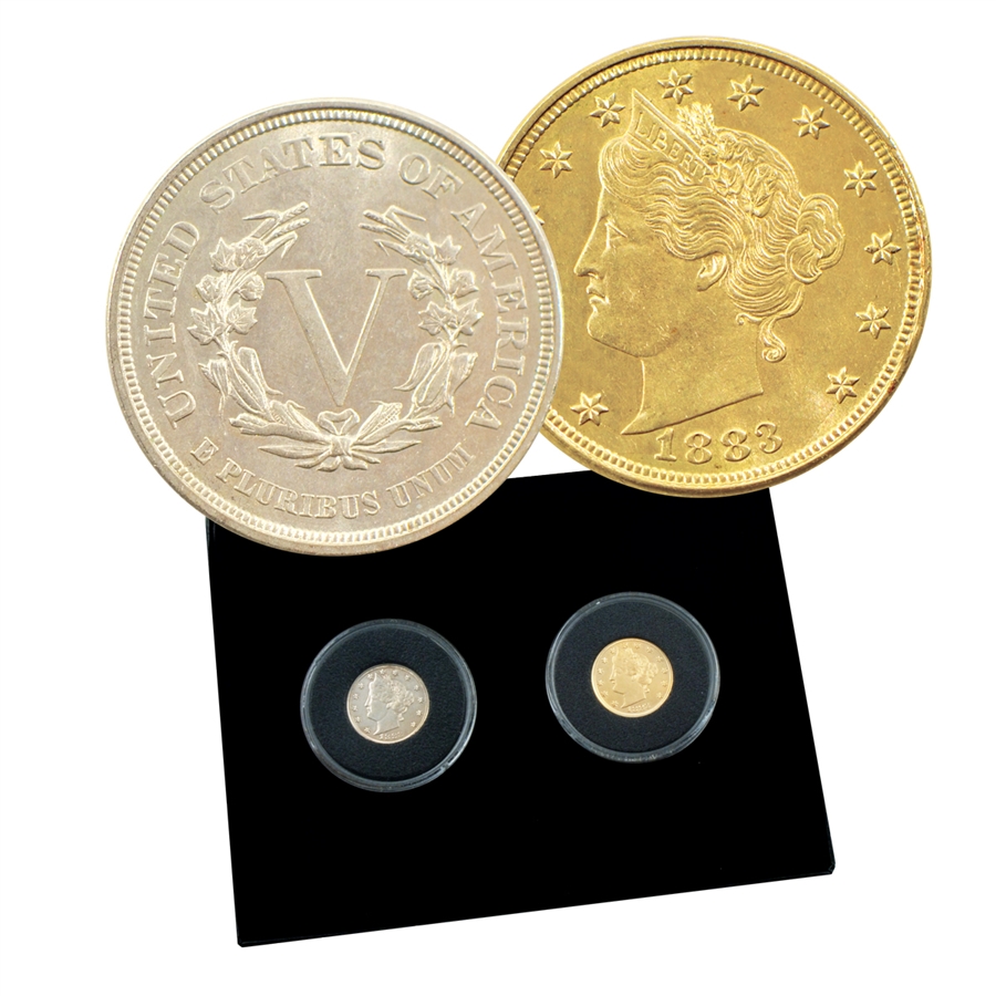 1883 Racketeer Nickel Collection - 2pc w/ Gold Plated