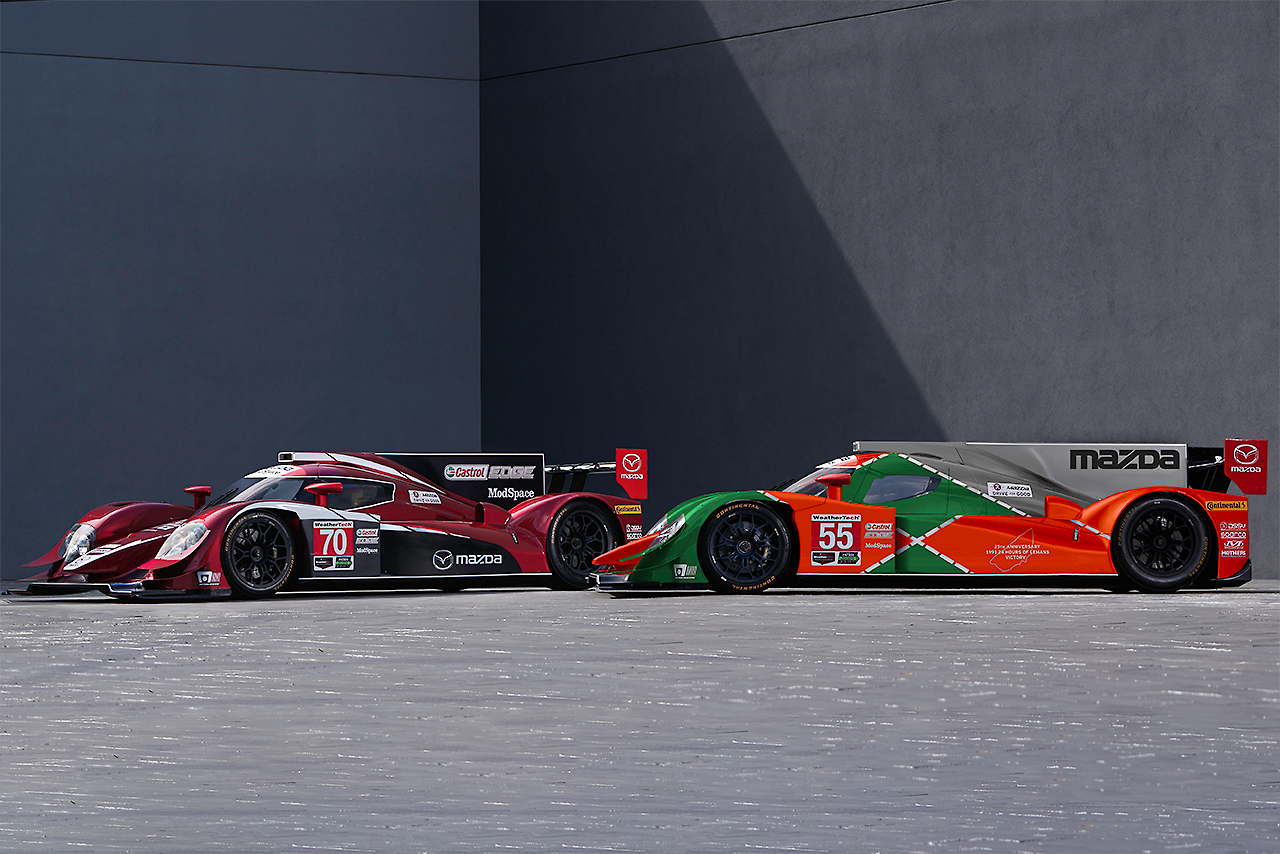 マツダ・プロトタイプ、ル・マン24時間制覇25周年を祝いチャージカラー