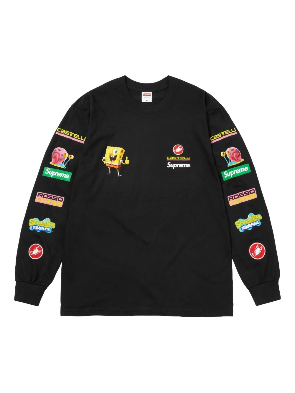 Supreme x SpongeBob x Castelli Racing long-sleeves T-shirt | Black