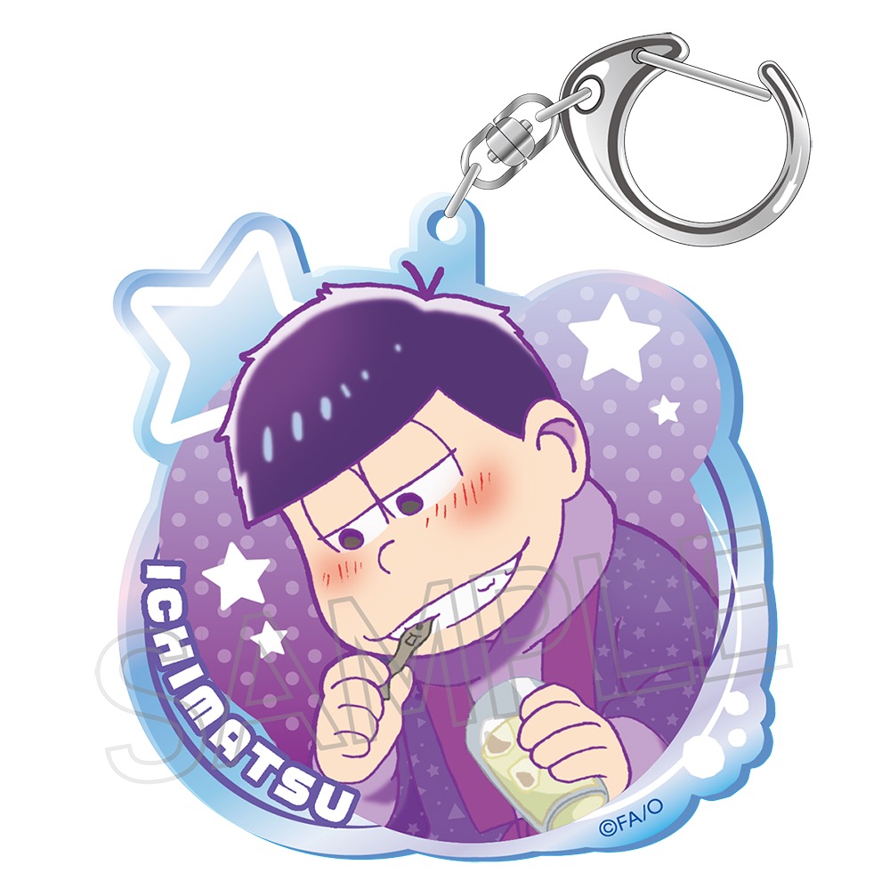 おそ松さん_ビビッドライン オーロラアクリルキーホルダー 酔い松 一松