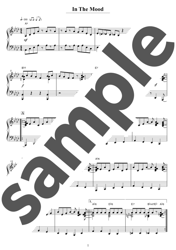 ピアノ楽譜】カノンロック / JerryC（ソロ / 中上級）