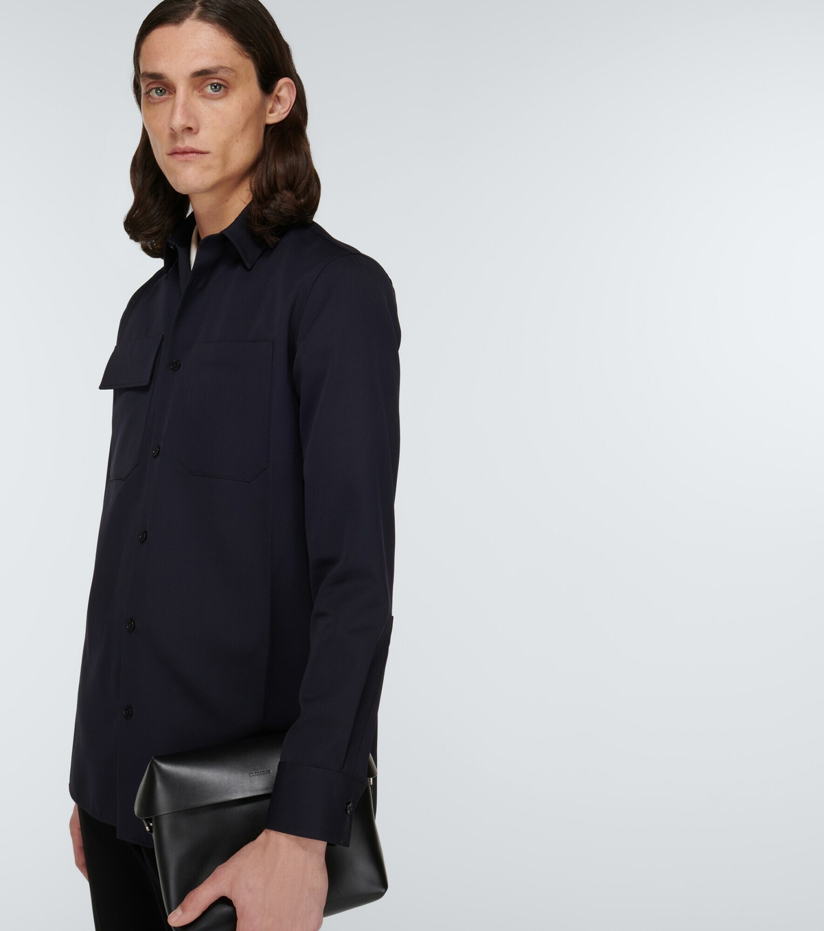 Jil Sander - Wool gabardine shirt Jil Sander