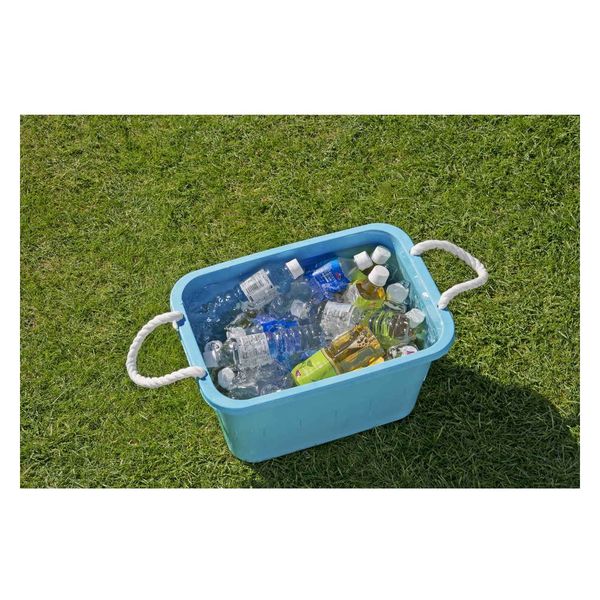 新輝合成 タライ 24L ひも付き 本体のみ ブルー 394928 1個（直送品