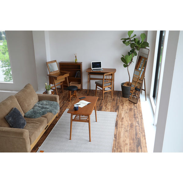 ICHIBA ウッドデスク オーディー 幅900×奥行450×高さ720mm ブラウン