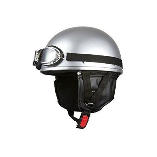 BRC ヘルメット 半帽（ゴーグル付）シルバー KC-012E 7402（直送品