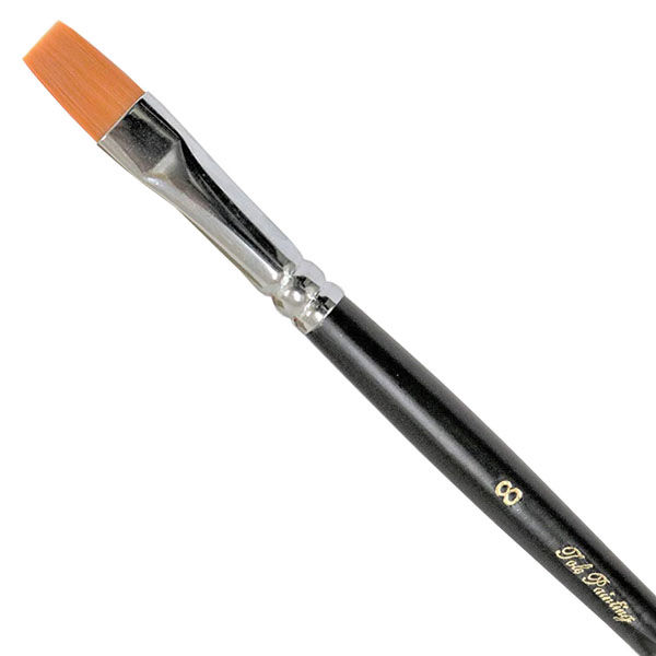 TTC トールペイント用 ナイロン 平筆 8号 ブラック 70-5450 1セット(2