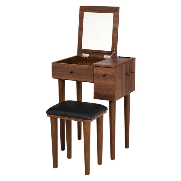 軒先渡し】萩原 ドレッサー ダークブラウン MD-6587DBR 1台（直送品