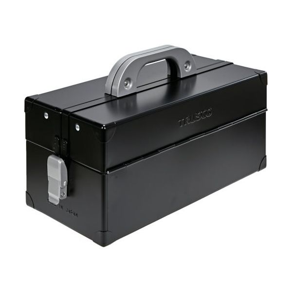 トラスコ中山 TRUSCO 両開きツールボックス 二段式 つや消しブラック