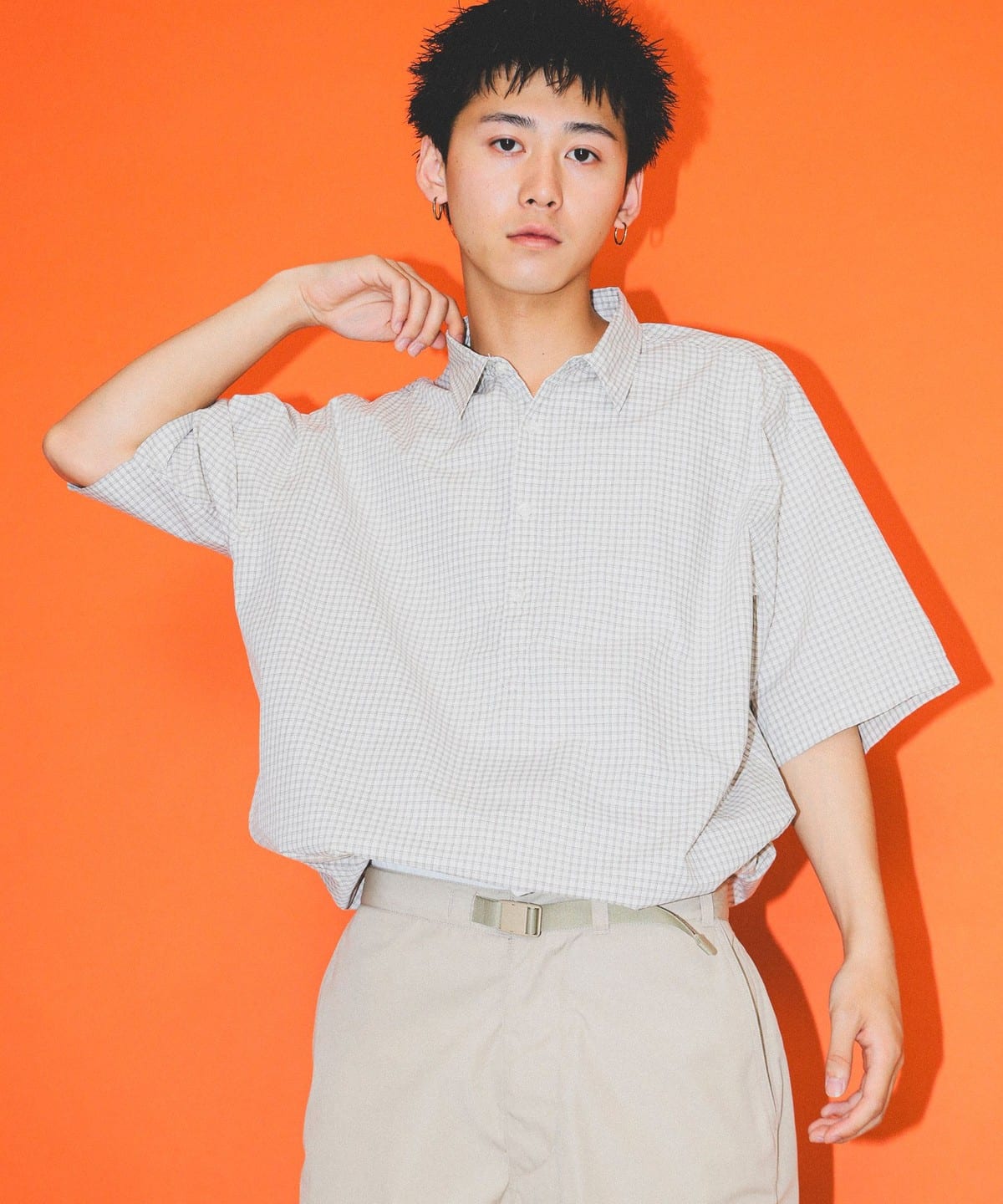 BEAMS（ビームス）ミニチェック プルオーバー シャツ（シャツ