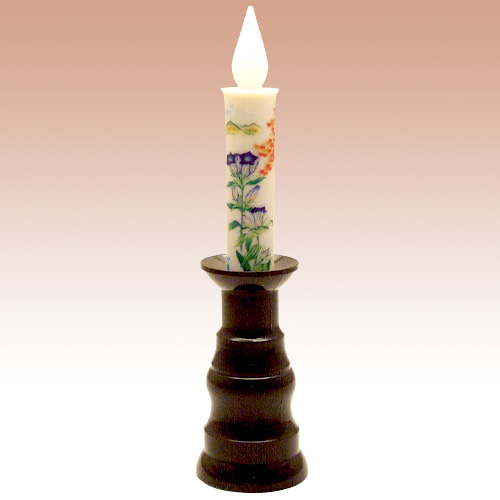 電子ローソク ゆらめき（絵ろうそくタイプ）りんどう | 仏壇・仏具