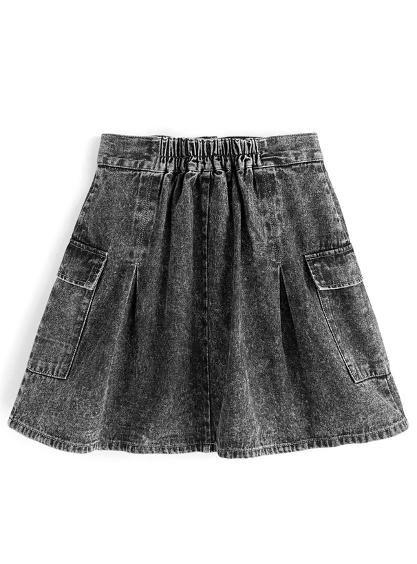 インパン裏地付きデニムカーゴミニスカート[cu515] | レディース