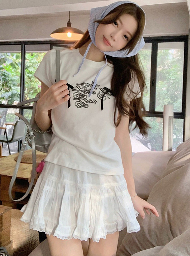 ギャザーレースティアードミニスカート[ac2413] | レディース