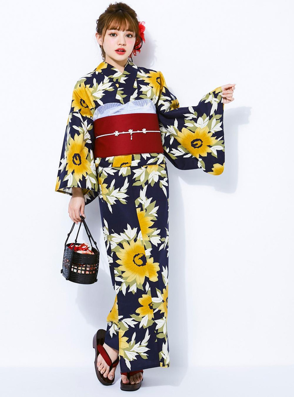 ひまわり浴衣セット[giu909] | レディースファッション通販のグレイル