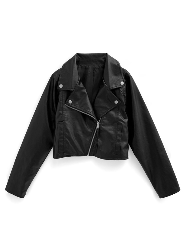ショート丈レザーライダースジャケット[kd92] | レディース