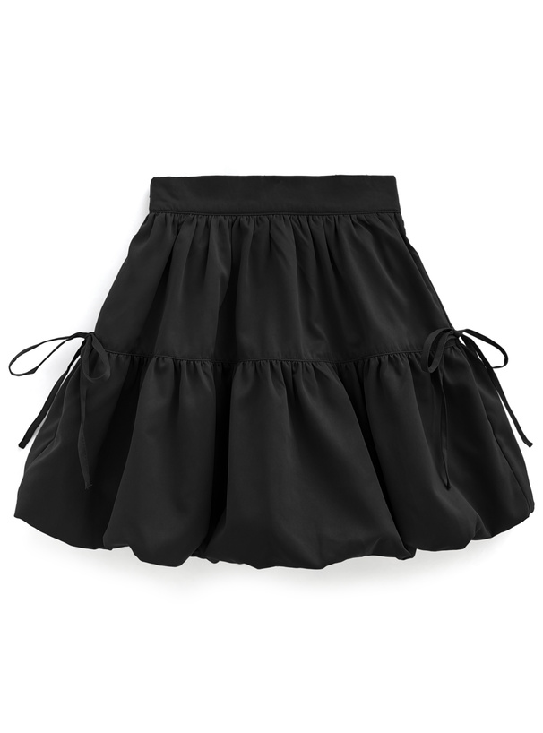 インパン裏地付きリボンバルーンミニスカート[kz524] | レディース