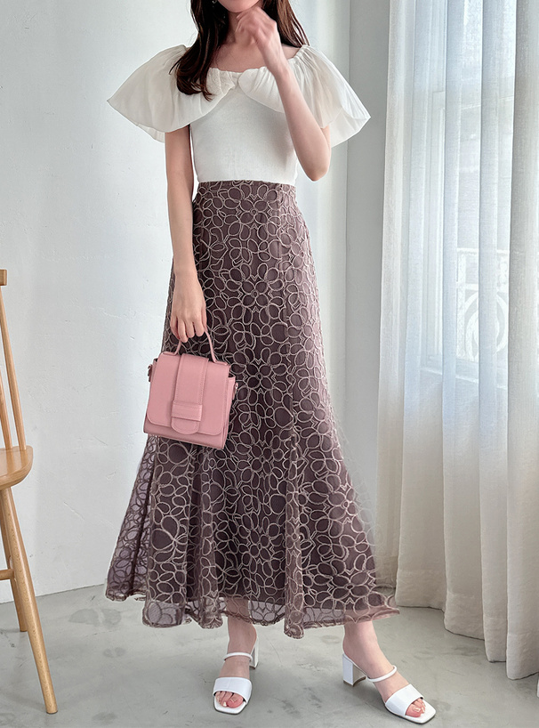 花柄シアーマーメイドスカート[jh62] | レディースファッション通販の