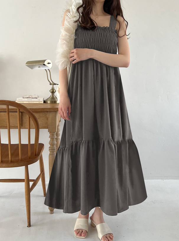 シャーリングティアードワンピース[on226] | レディースファッション