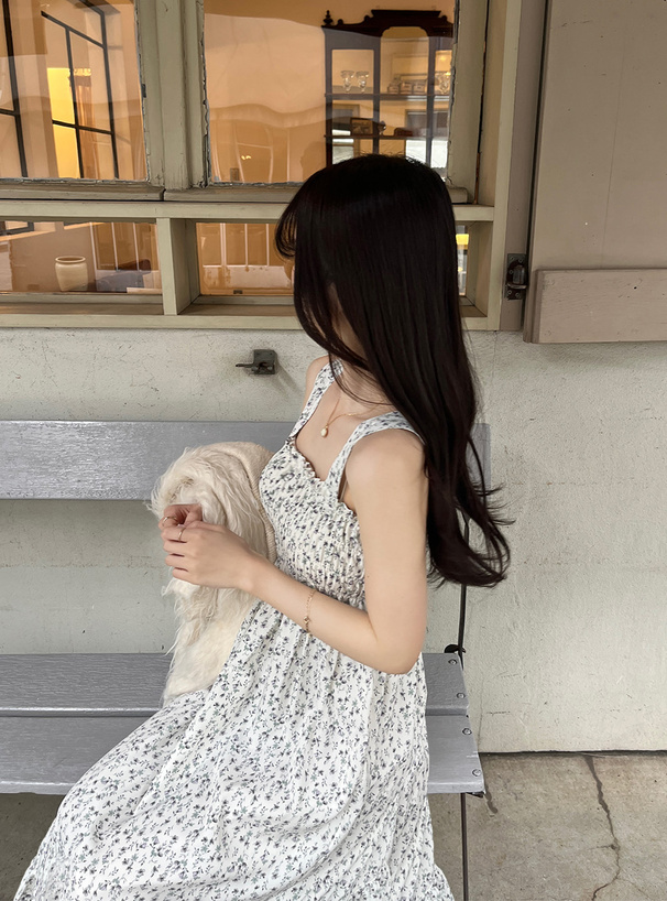 花柄シャーリングティアードキャミワンピース[on227] | レディース