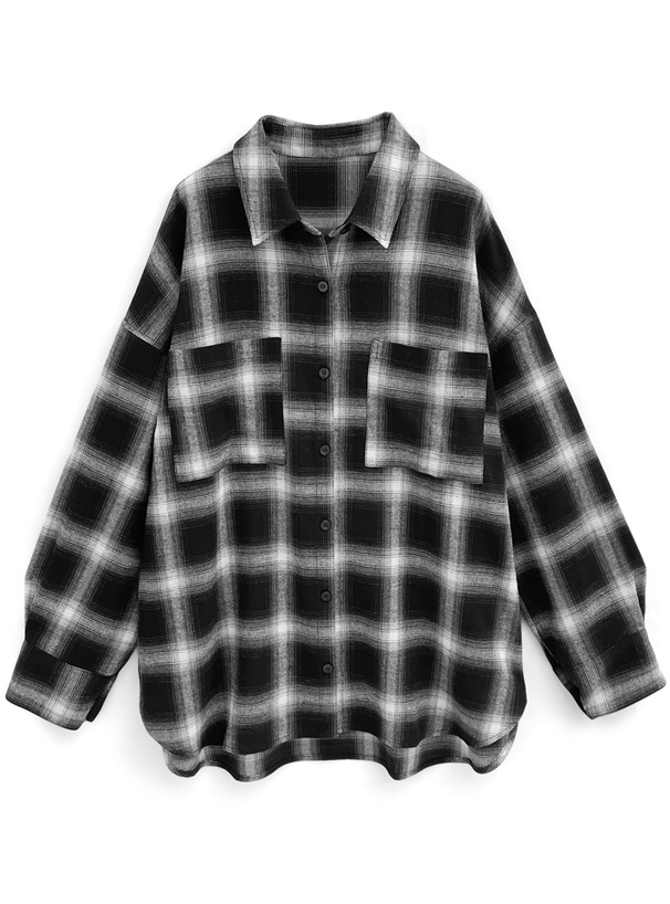 オーバーサイズチェック柄シャツ[on288] | レディースファッション通販