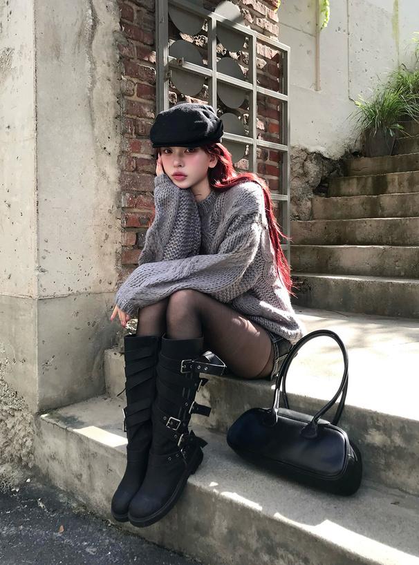 ローゲージケーブルニットトップス[mb1579] | レディースファッション