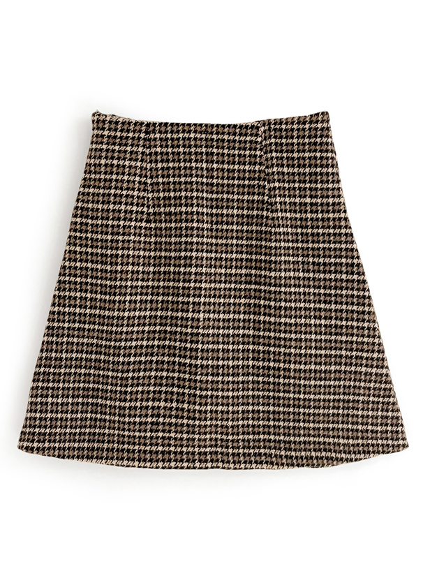 インパン裏地付きチェック柄プリーツミニスカート[mei40] | レディース