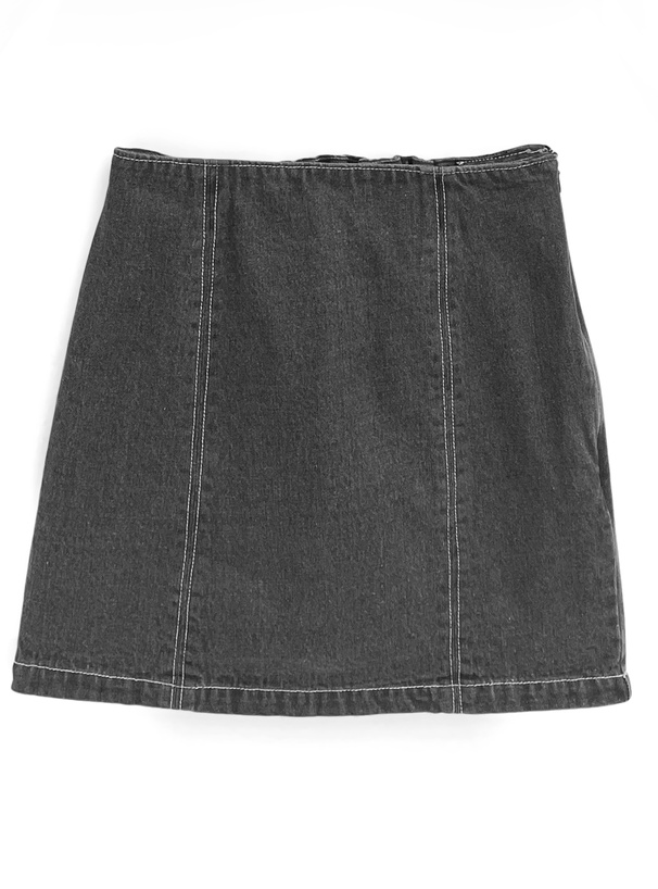 ショート丈ジャケット×ミニスカートデニムセットアップ[ta161