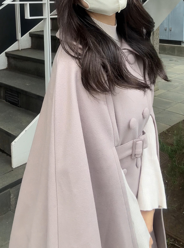 ベルト付きケープコート[ze762] | レディースファッション通販の