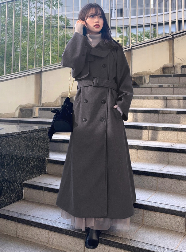 フェイクウールトレンチコート[ze843] | レディースファッション通販の