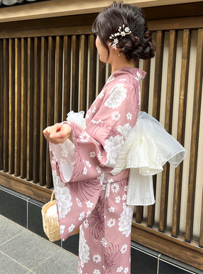 モノトーン花柄浴衣セット[gi1515] | レディースファッション通販の