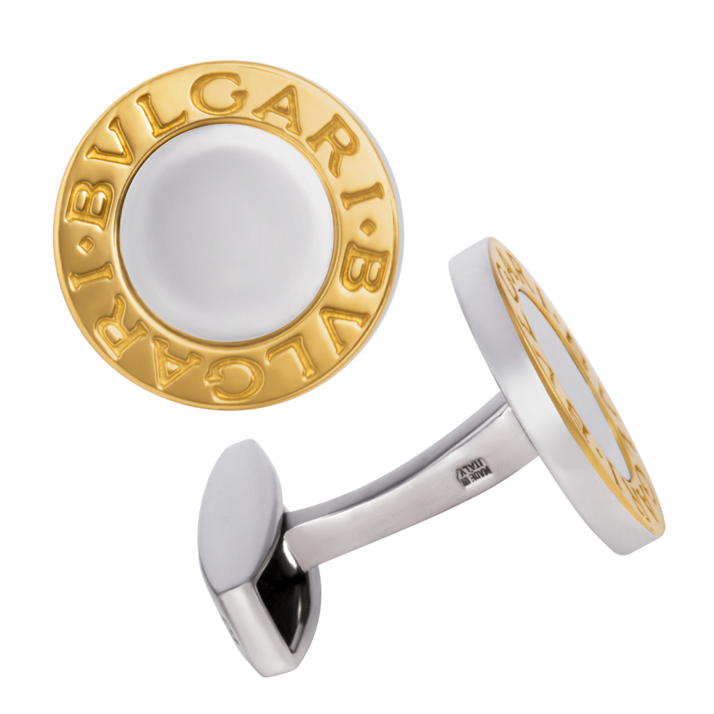 Bvlgari cufflinks in 18k & sterling silver | Gray & Sons Jewelers