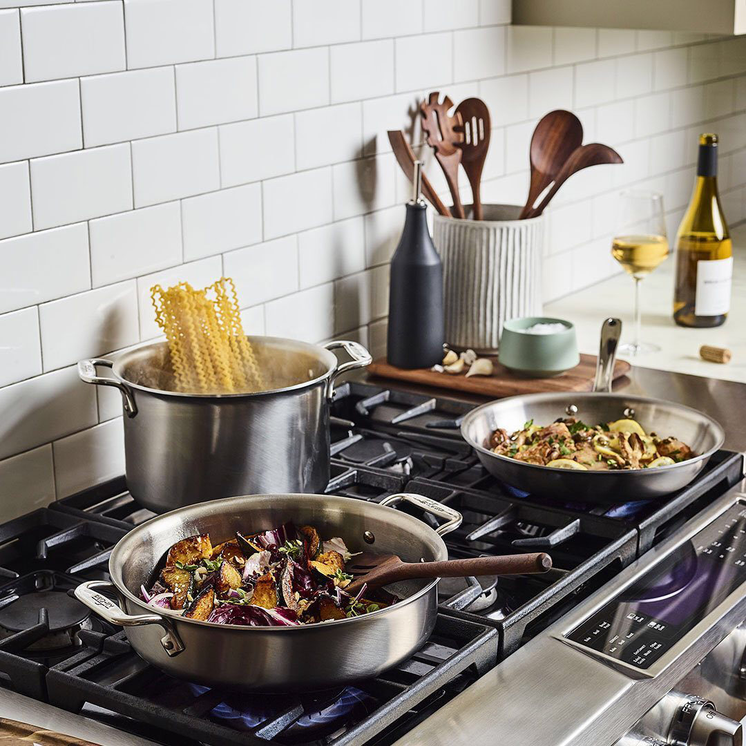 All-Clad D3 Curated Stainless Steel 10-Piece Cookware Set +
