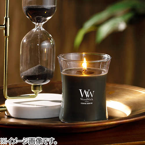 カメヤマ WoodWick ジャーキャンドル M ホワイトチーク｜【ハンズ
