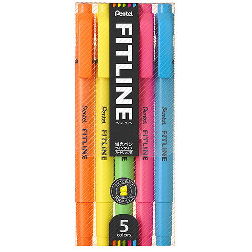 ぺんてる（Pentel） フィットライン 5色セット SLW11－5｜【ハンズ