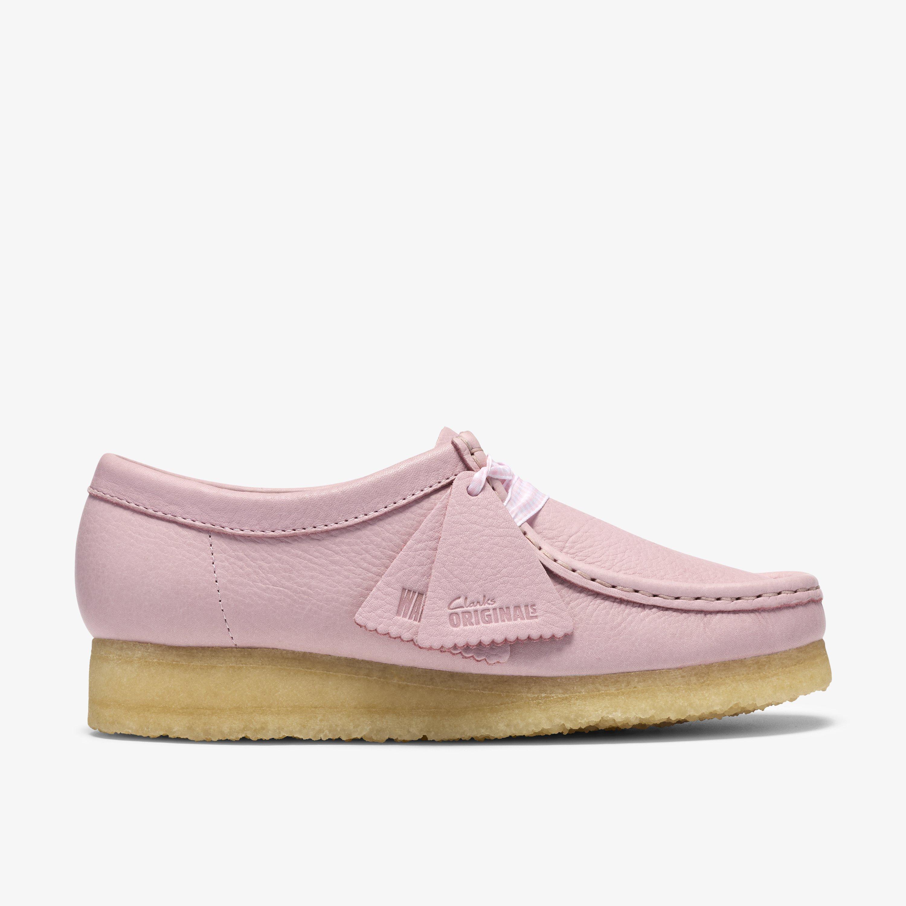 Womens Wallabee Baby Pink Leather Wallabees | Clarks