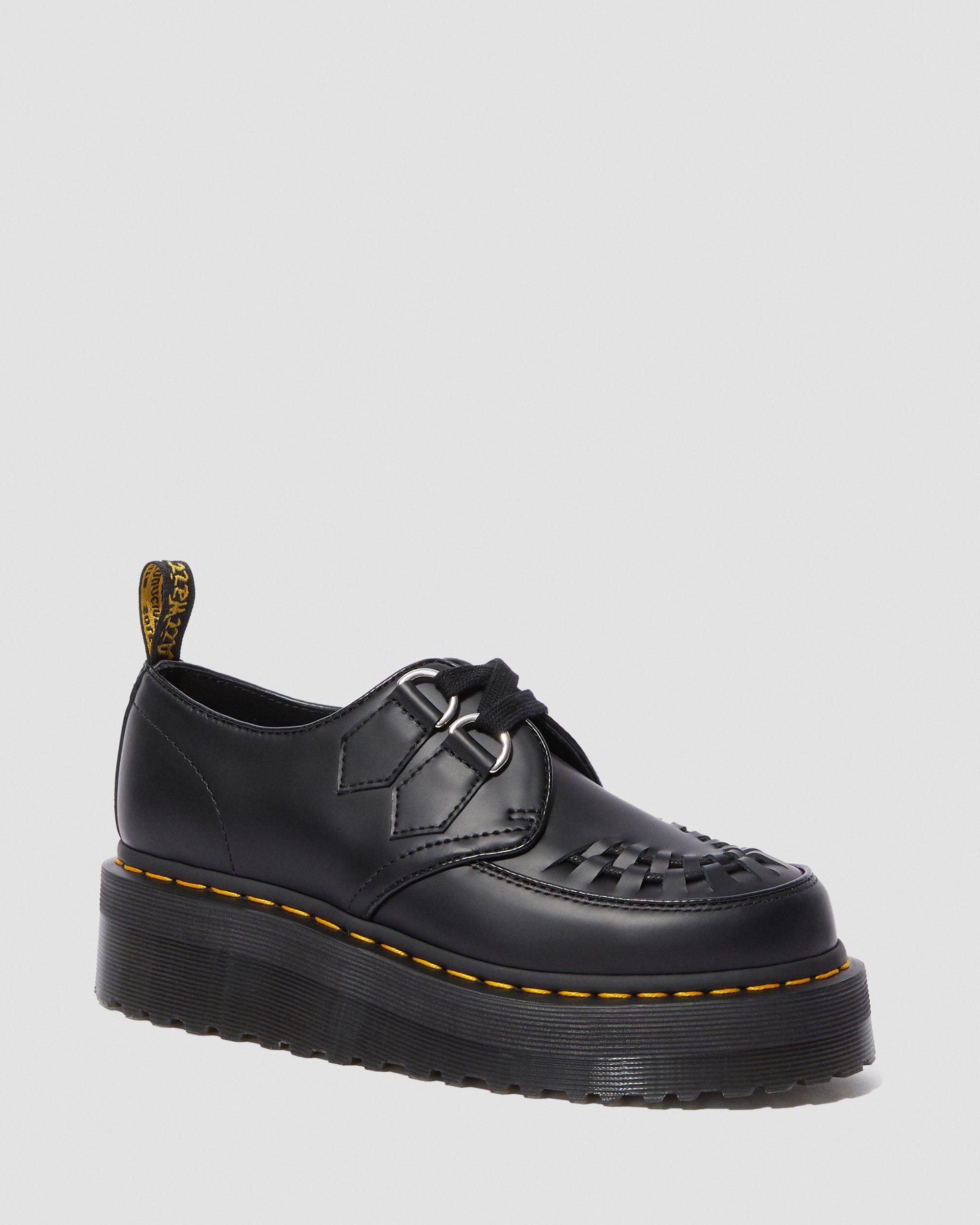 Sidney Quad Platform Creeper in Black | Dr. Martens