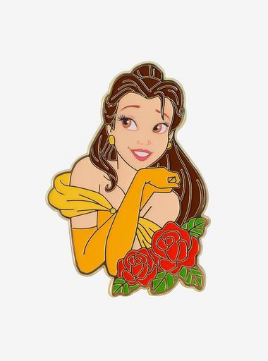 Disney Beauty and the Beast Belle Rose Enamel Pin -- BoxLunch