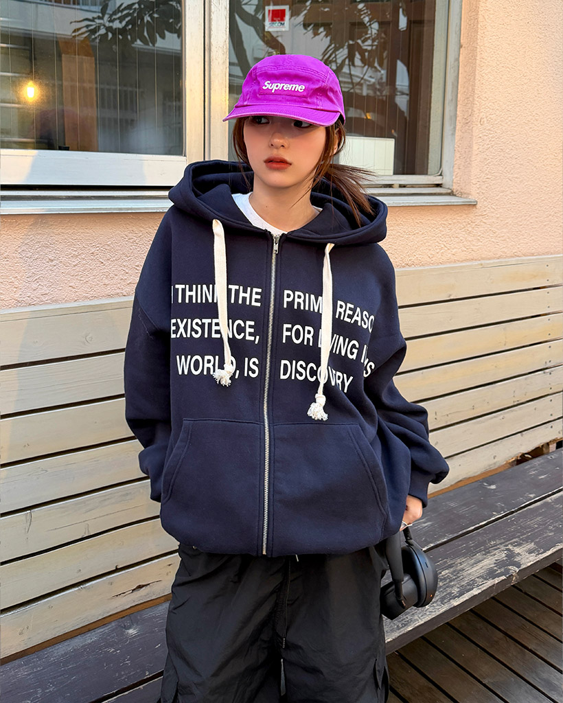 レタリングフードパーカー | ファッション通販サイト NUGU