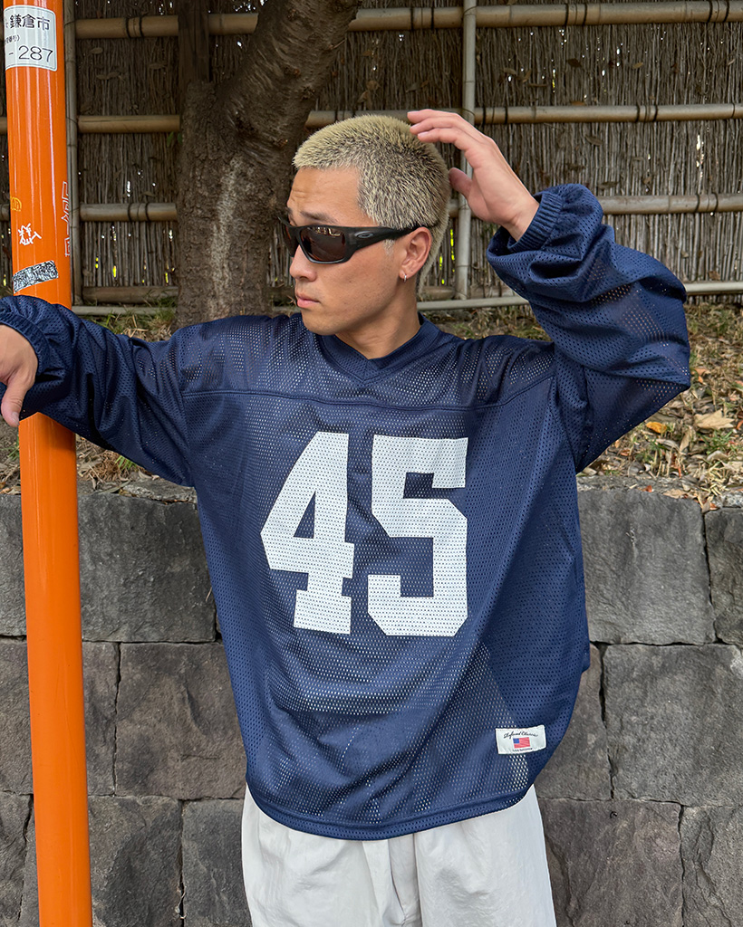 ナンバリングメッシュフットボールシャツ | ファッション通販サイト NUGU